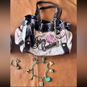 Y2K Vintage Juicy Couture gold Jewelry pink purse bundle *please read*